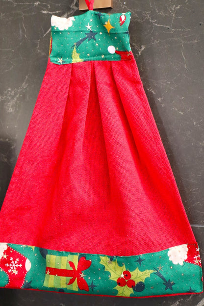 Bate Mão Algodão Natal Vermelho