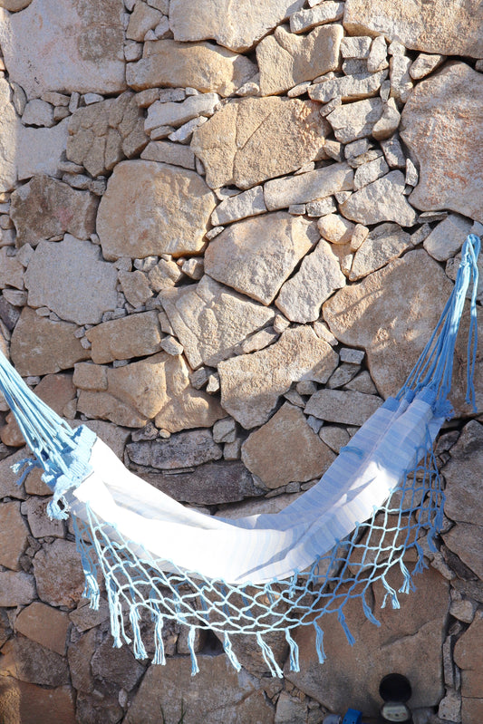 Rede Infantil para Bebês / Rede para Pets Azul Listrada