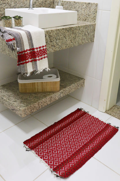 Kit 2 Peças de Lavabo Coroa Vermelho