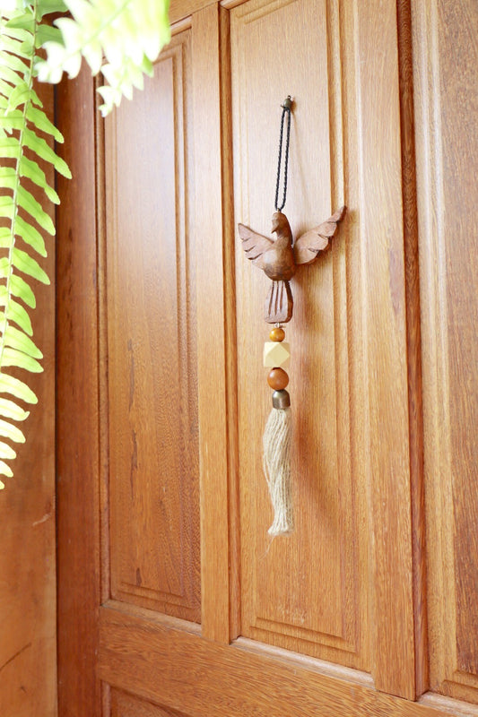 Enfeite de Porta / Divino Retrovisor Decorativo Divino Tons Naturais