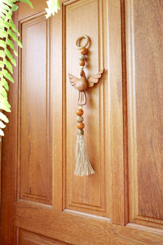 Enfeite de Porta / Divino Decorativo com Argola Divino Tons Terrosos