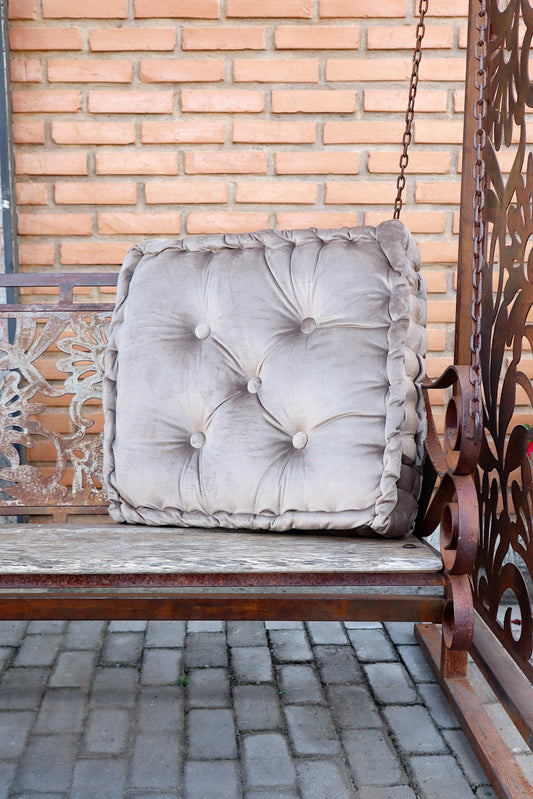 Almofada Futon Turca Suede Cinza 50x50x10cm