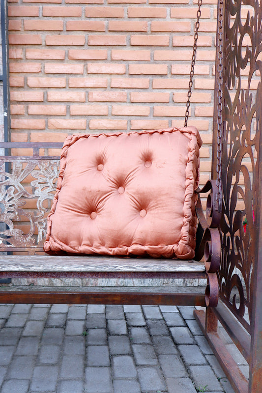 Almofada Futon Turca Suede Terracota 50x50x10cm