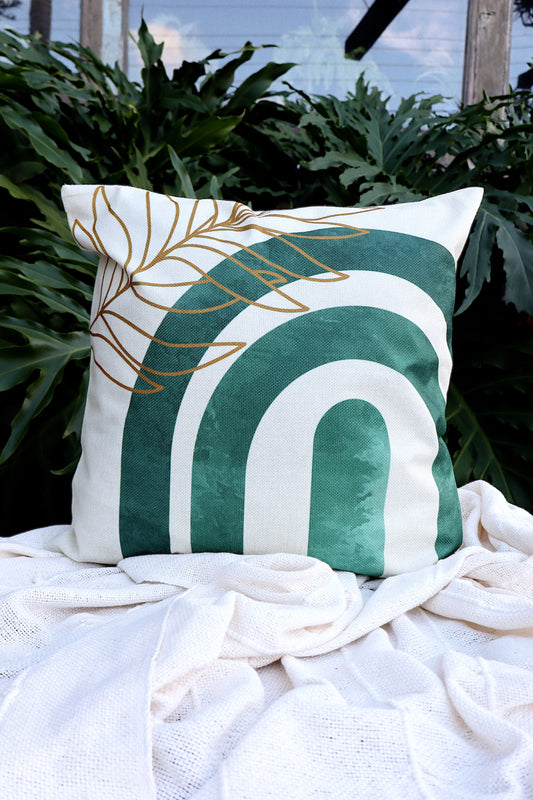 Capa de Almofada em Linho Simples Verde 45x45