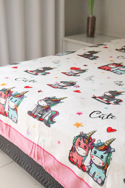 Cobertor Manta Microfibra Infantil Unicórnios