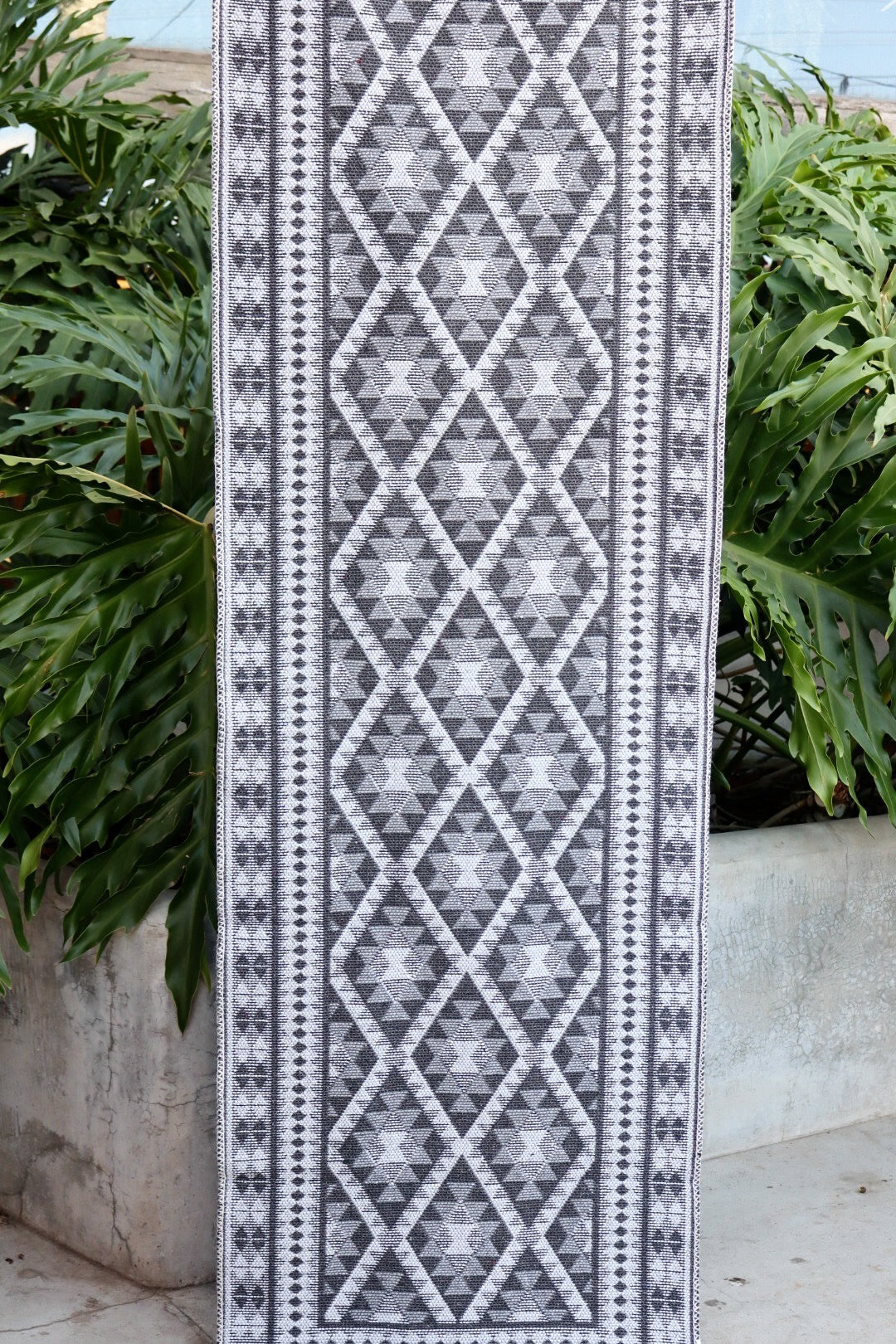 Tapete Passadeira Kilim Antep 60x180cm Cinza DES 006