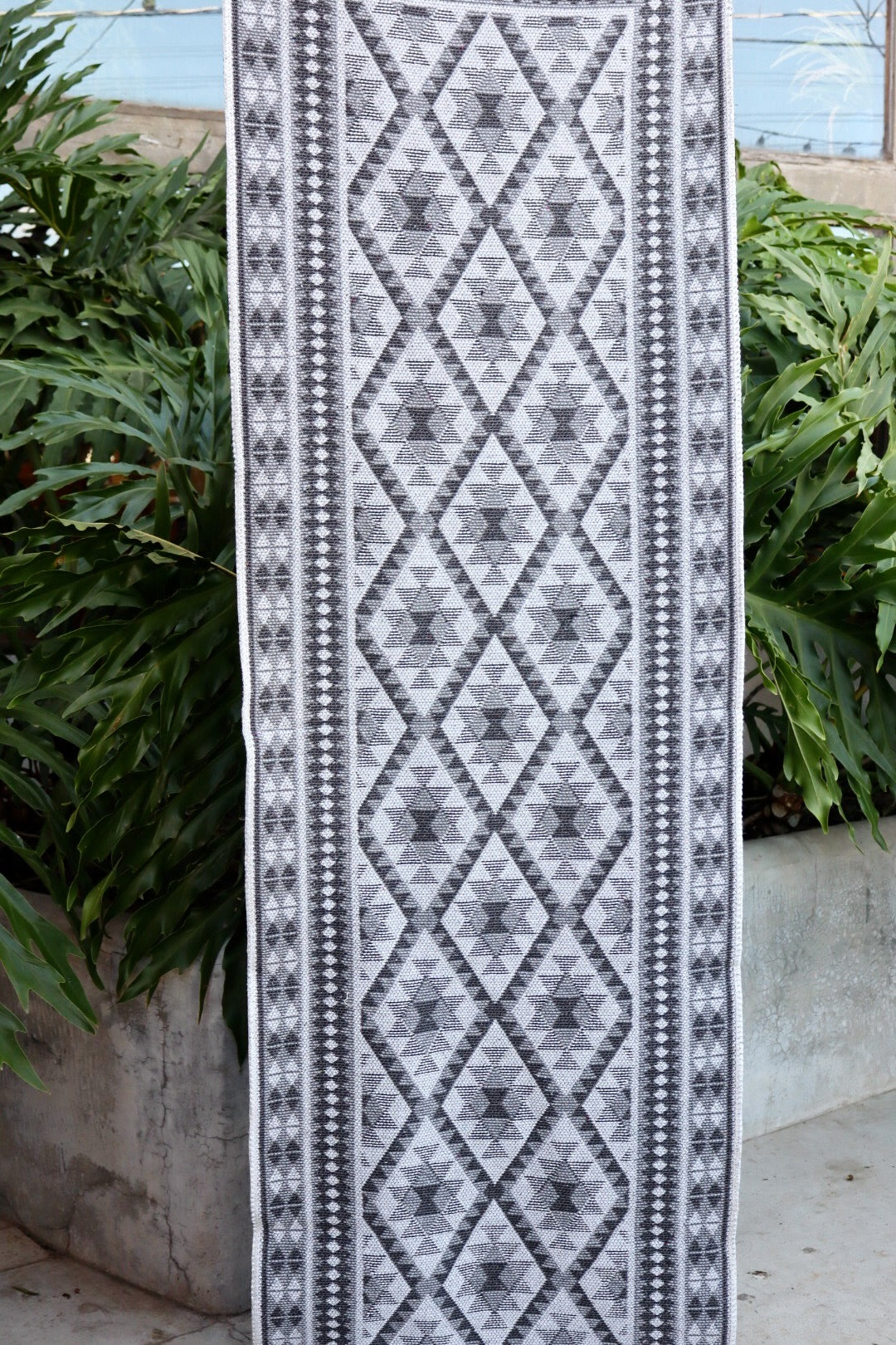 Tapete Passadeira Kilim Antep 60x180cm Cinza DES 006