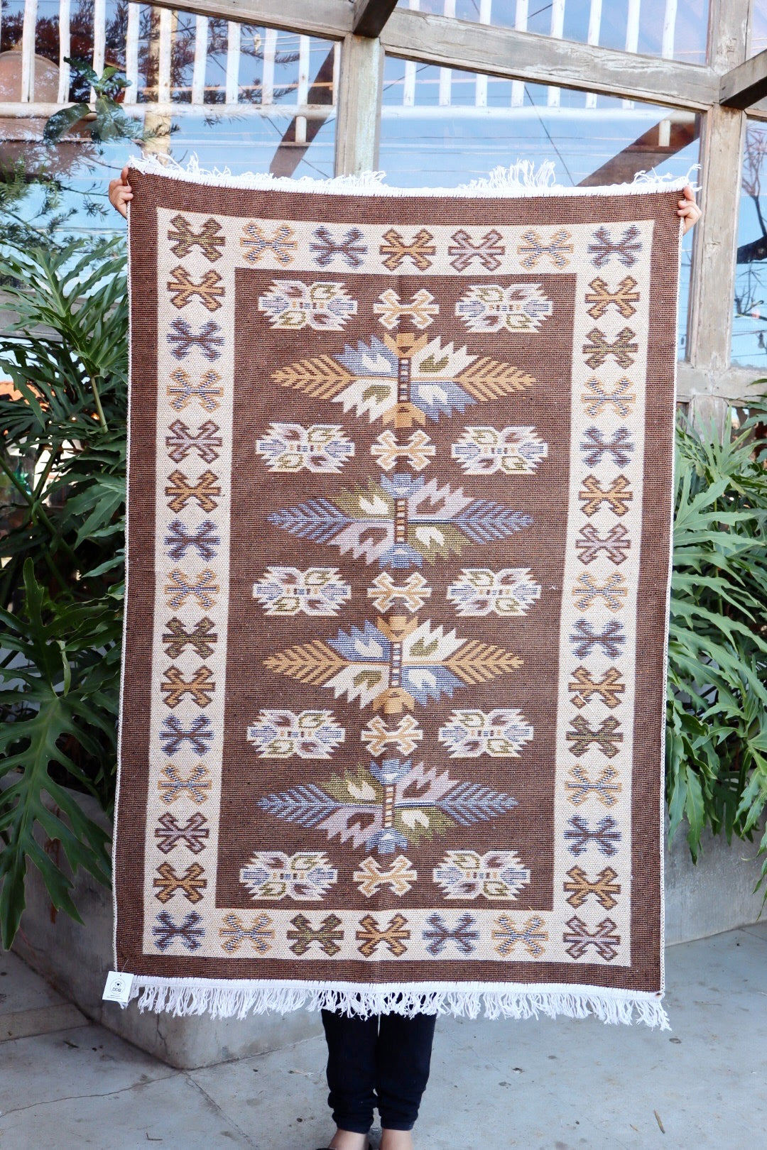 Tapete Kilim Antep 1,00x1,50m Marrom DES 001