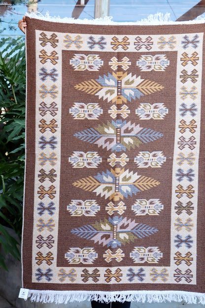 Tapete Kilim Antep 1,00x1,50m Marrom DES 001