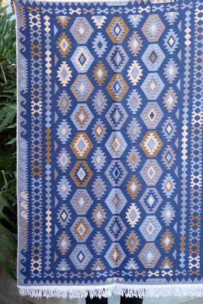 Tapete Kilim Antep 1,00x1,50m Azul DES 003