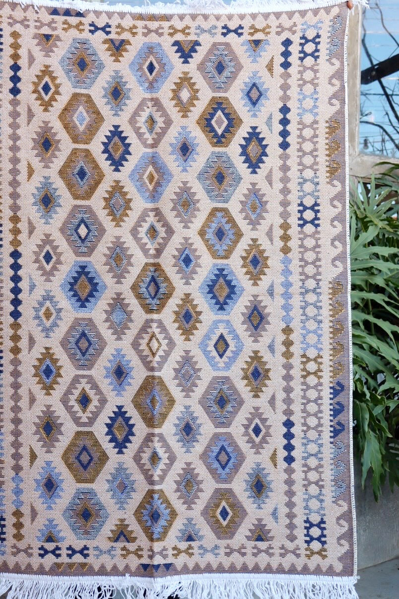 Tapete Kilim Antep 1,00x1,50m Azul DES 003
