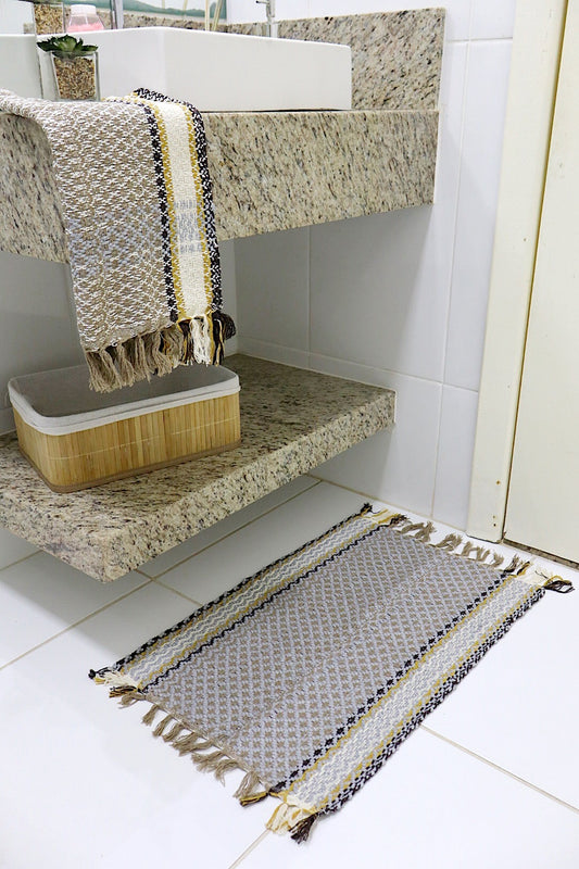 Kit 2 Peças de Lavabo Coroa Cinza