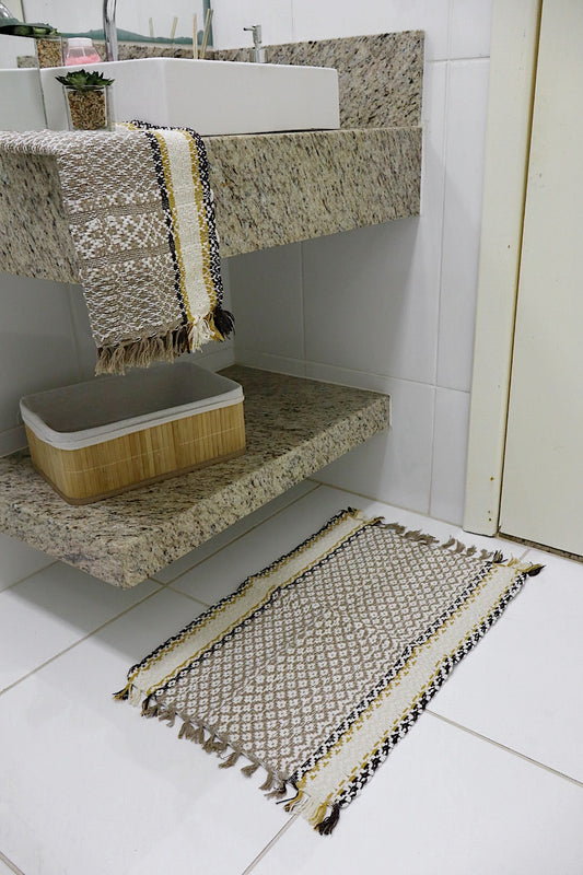 Kit 2 Peças de Lavabo Coroa Cru e Bege