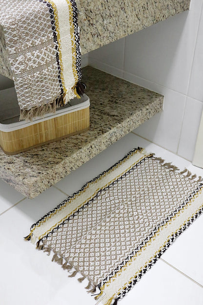 Kit 2 Peças de Lavabo Coroa Cru e Bege