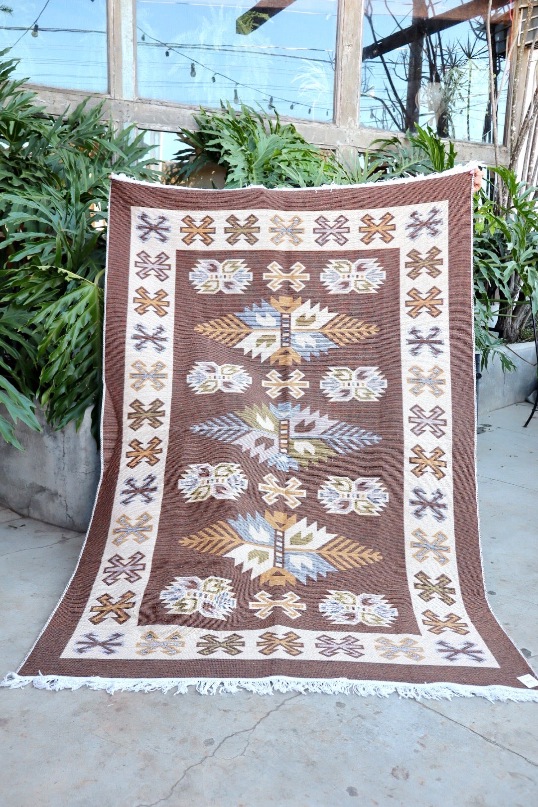 Tapete Kilim Antep 2,00x2,40m Marrom DES 001