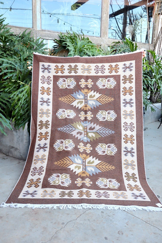 Tapete Kilim Antep 2,00x3,00m Marrom DES 001