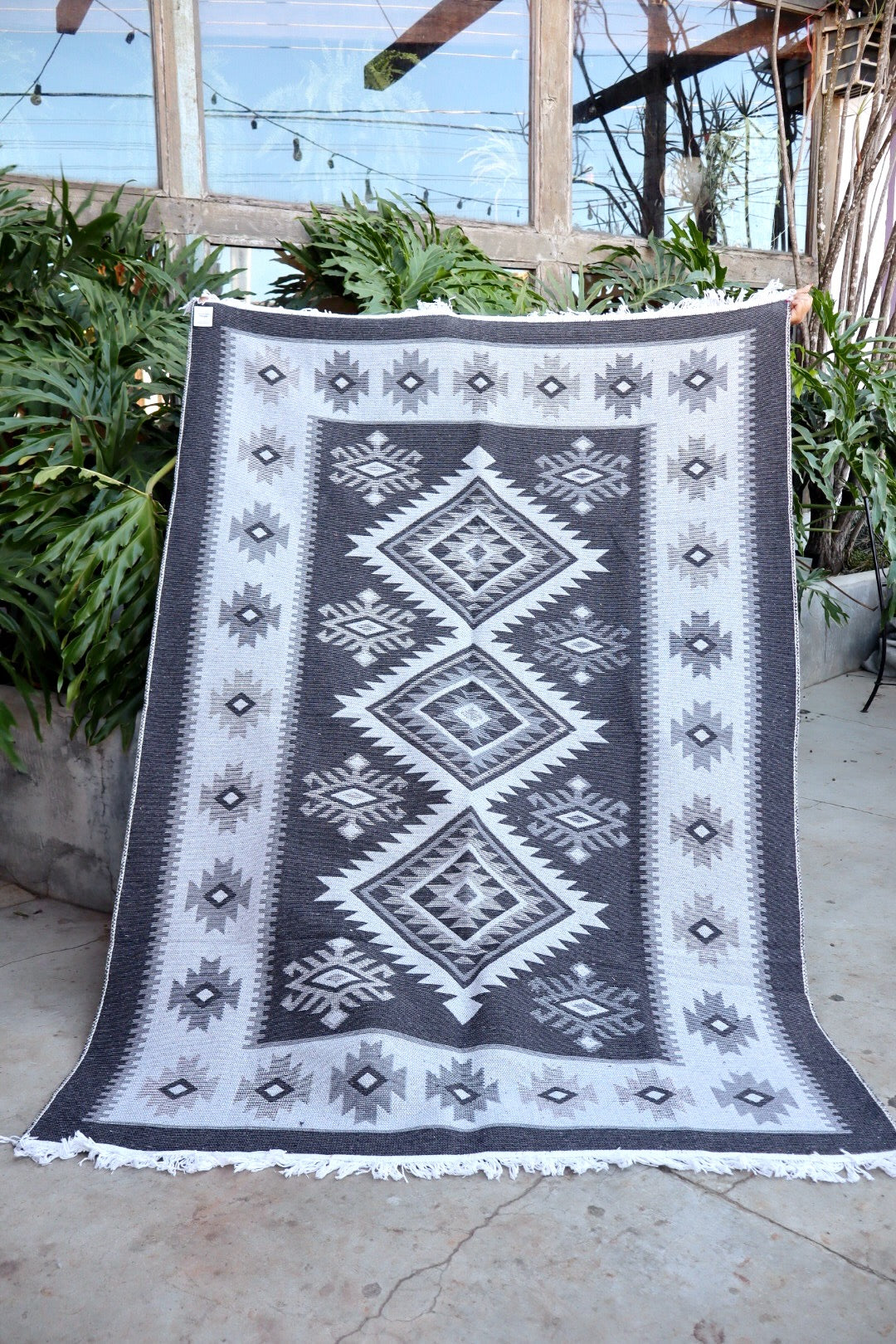 Tapete Kilim Antep 2,00x2,40m Cinza DES 002