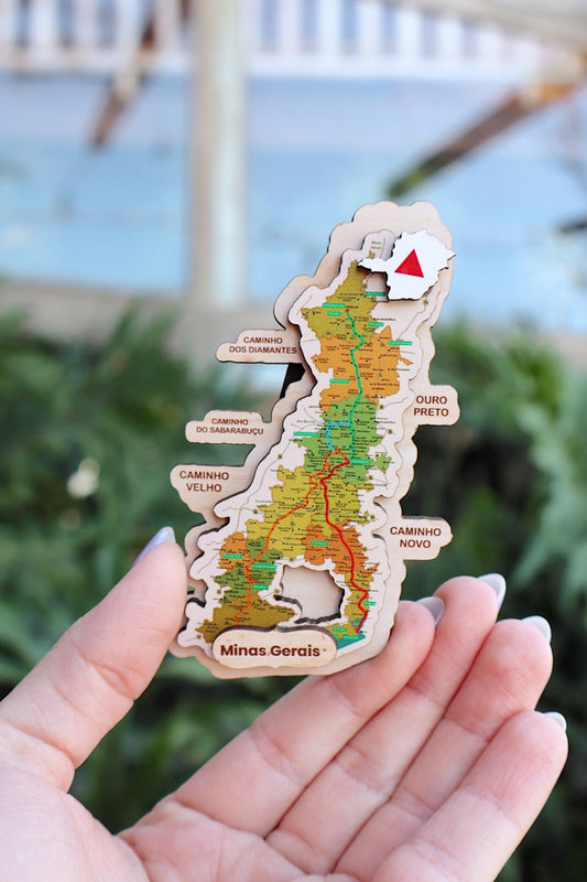 Ímã de Geladeira Mapa Estrada Real