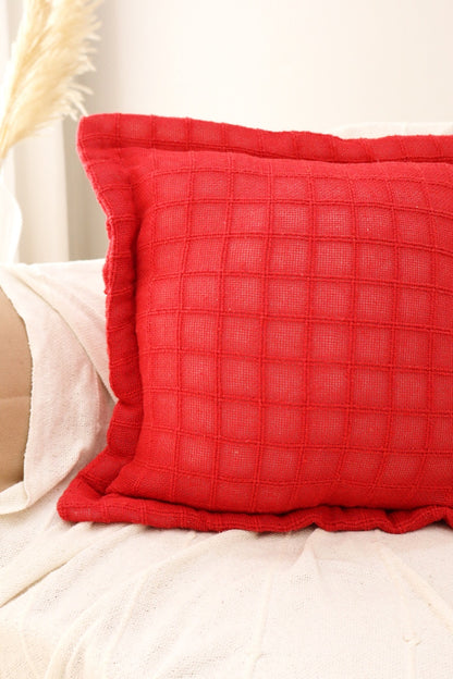 Capa de Almofada Decorativa em Algodão Lisa Vermelha 45x45