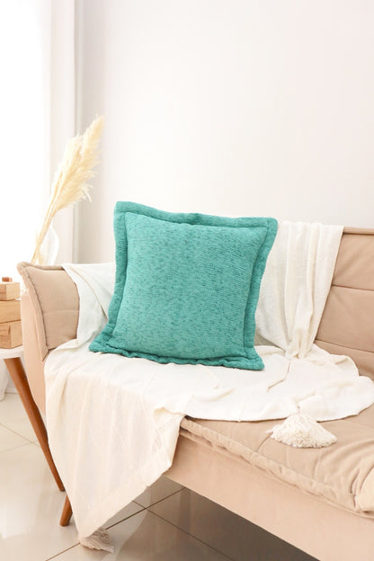 Capa de Almofada em Chenille com Aba Lateral Tifanny 45x45