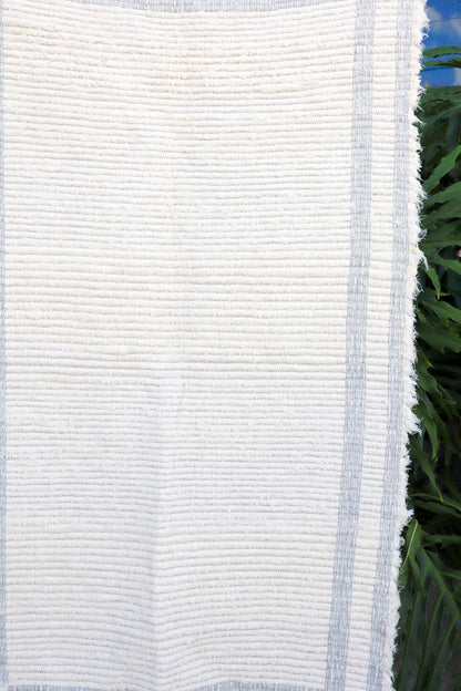 Tapete Médio Dupla Face Felpudo Cinza Sem Franja 0,80x1,40m