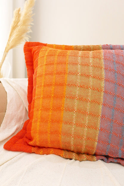 Capa de Almofada Decorativa em Algodão Arco Íris 45x45