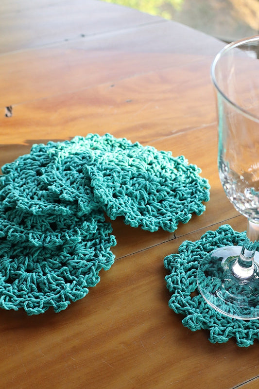 Kit 6 Porta Copos / Descanso Para Copos Crochê Tifanny