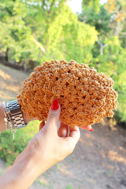 Kit 6 Porta Copos / Descanso Para Copos Crochê Mostarda