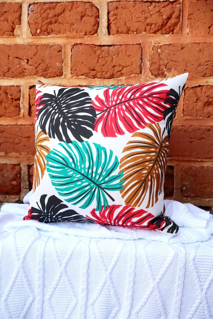 Capa de Almofada em Gorgurinho Costela de Adão Colorida 45x45