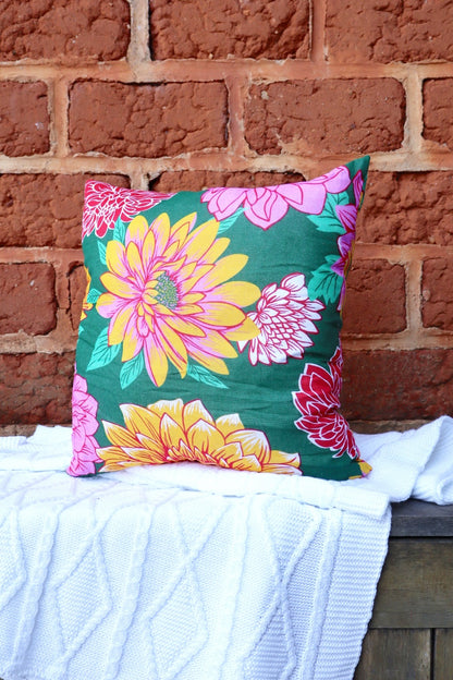 Capa de Almofada Chita Verde 65x65