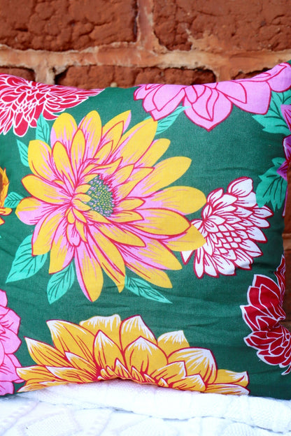 Capa de Almofada Chita Verde 65x65