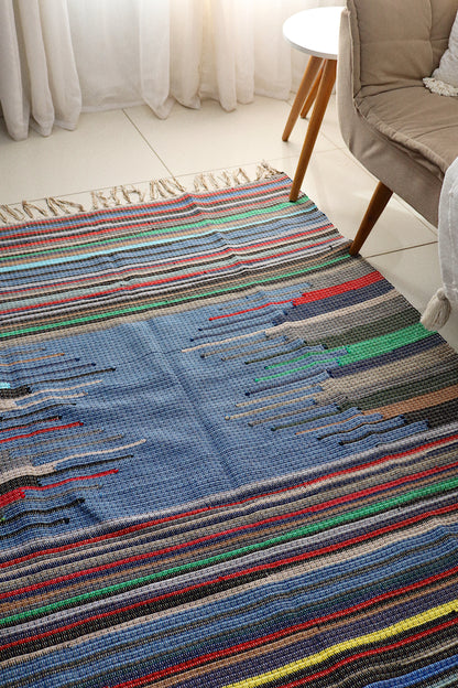 Tapete de Bico em Malha Azul 1,50x1,50m