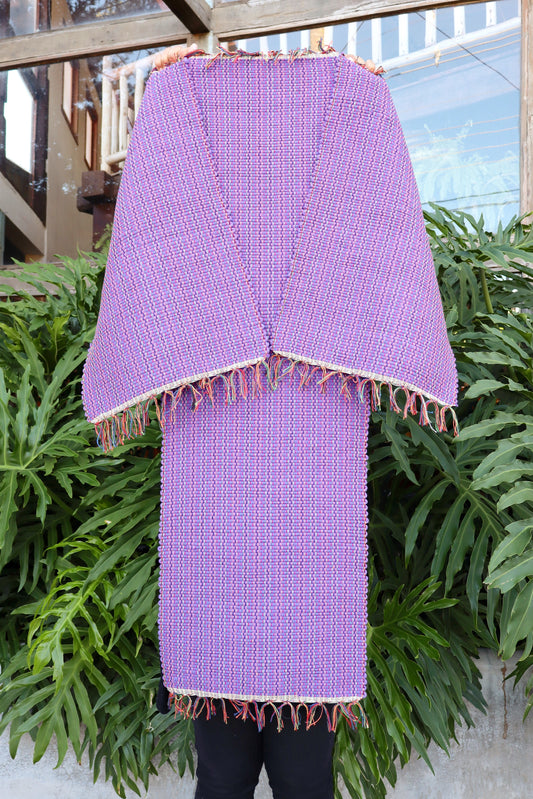 Jogo de Passadeira Malha com 3 Peças Roxo Mesclado Mini