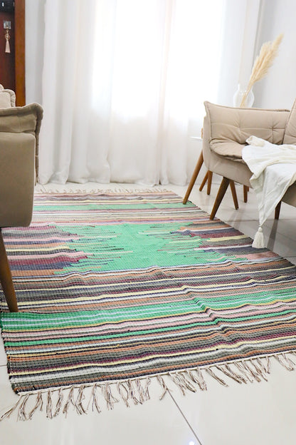 Tapete de Bico Verde em Malha 1,50x2,00m