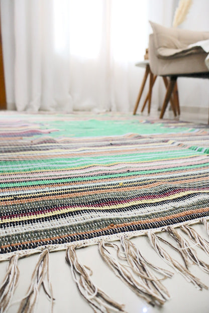 Tapete de Bico Verde em Malha 1,50x2,00m