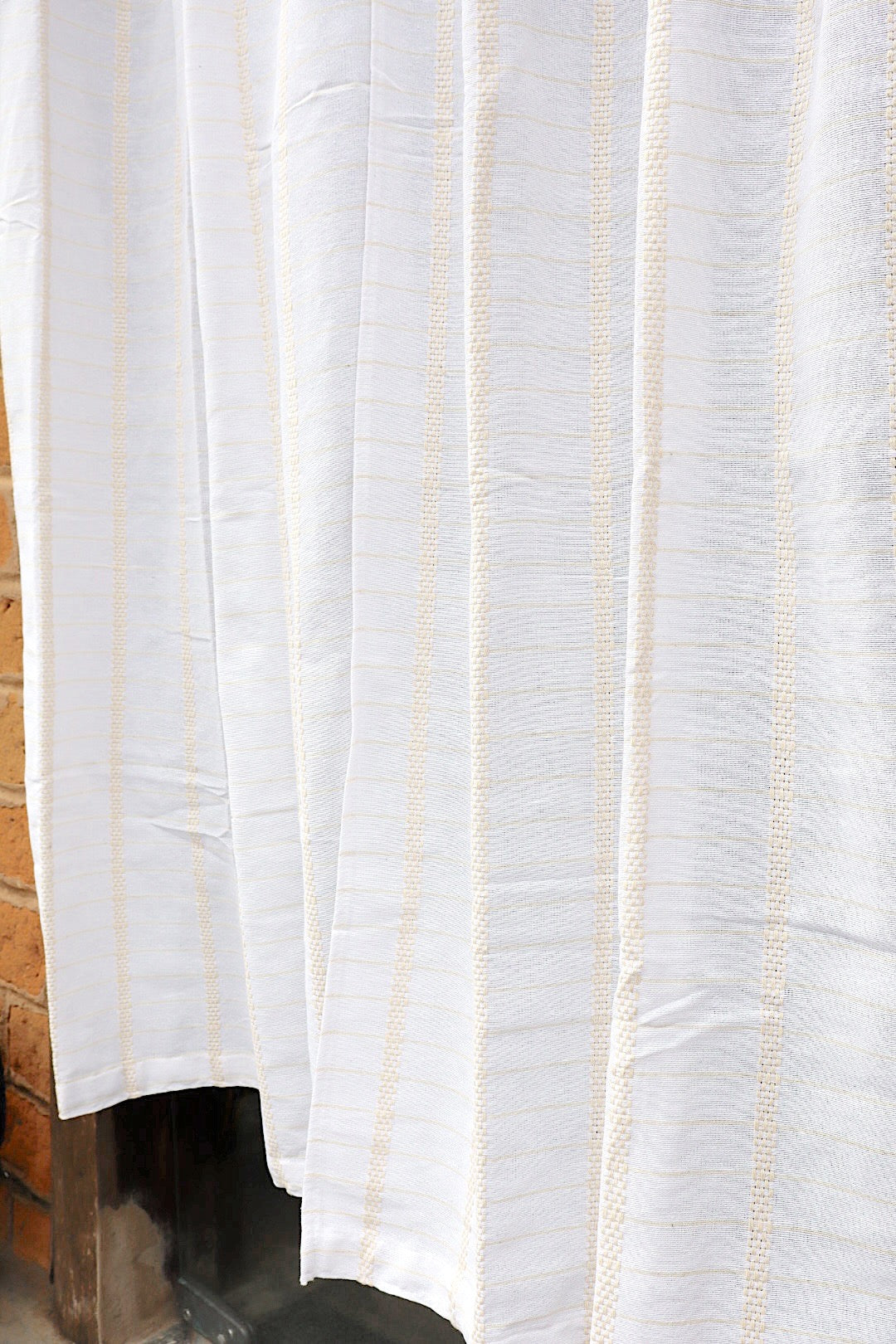 Cortina Algodão Havana Branca Com Alça 1,80x2,00m