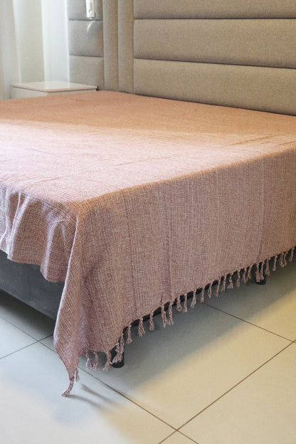 Colcha para Cama Queen 2,40x2,60m Artesanal Mesclada Bege