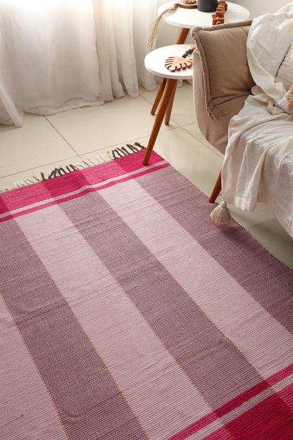 Tapete em Malha Moldura Rosa 1,50x1,50m