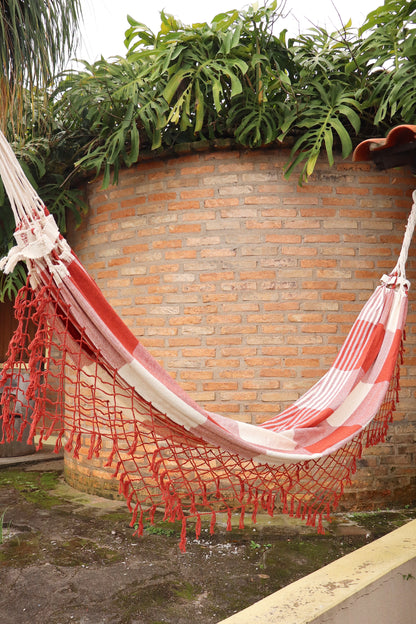 Rede de Descanso Simples Xadrez Terracota