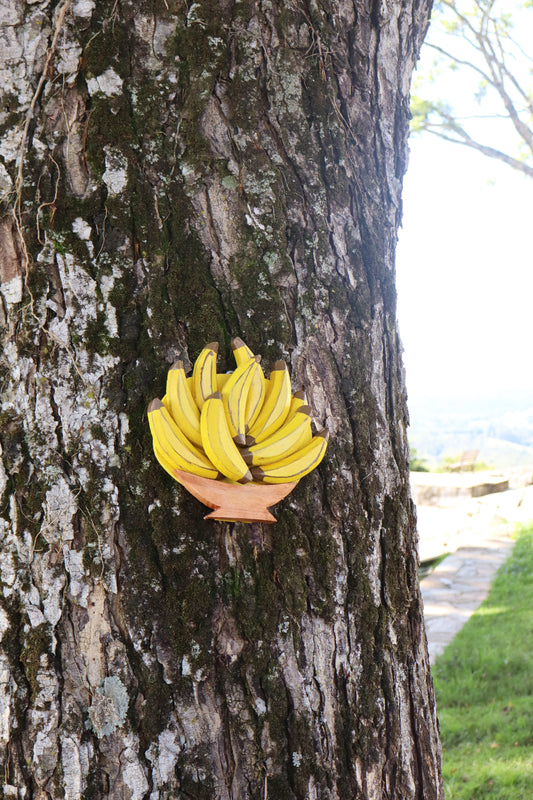 Quadro Madeira Frutas Bananas