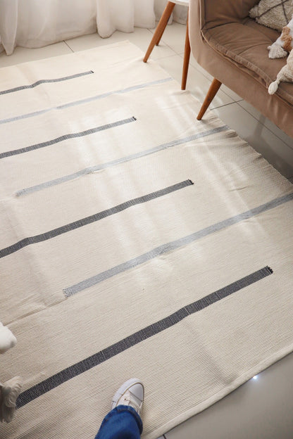 Tapete em Linha Capri Preto e Cinza 1,50x2,00m