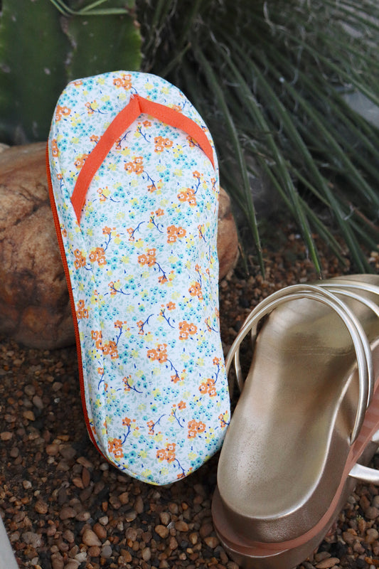 Necessaire Porta Chinelos Laranja e Azul