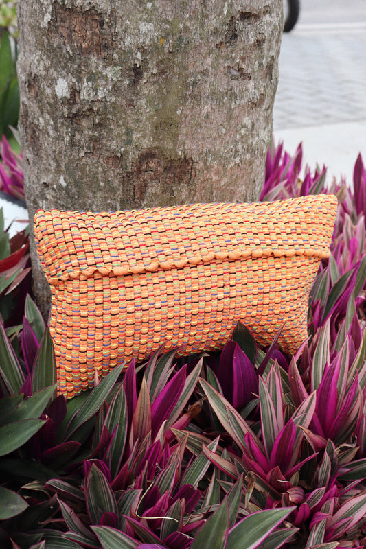 Bolsa Necessaire Malha Tear Laranja
