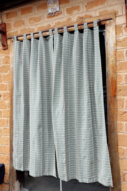 Cortina Algodão Havana Verde Com Alça 1,80x2,00m