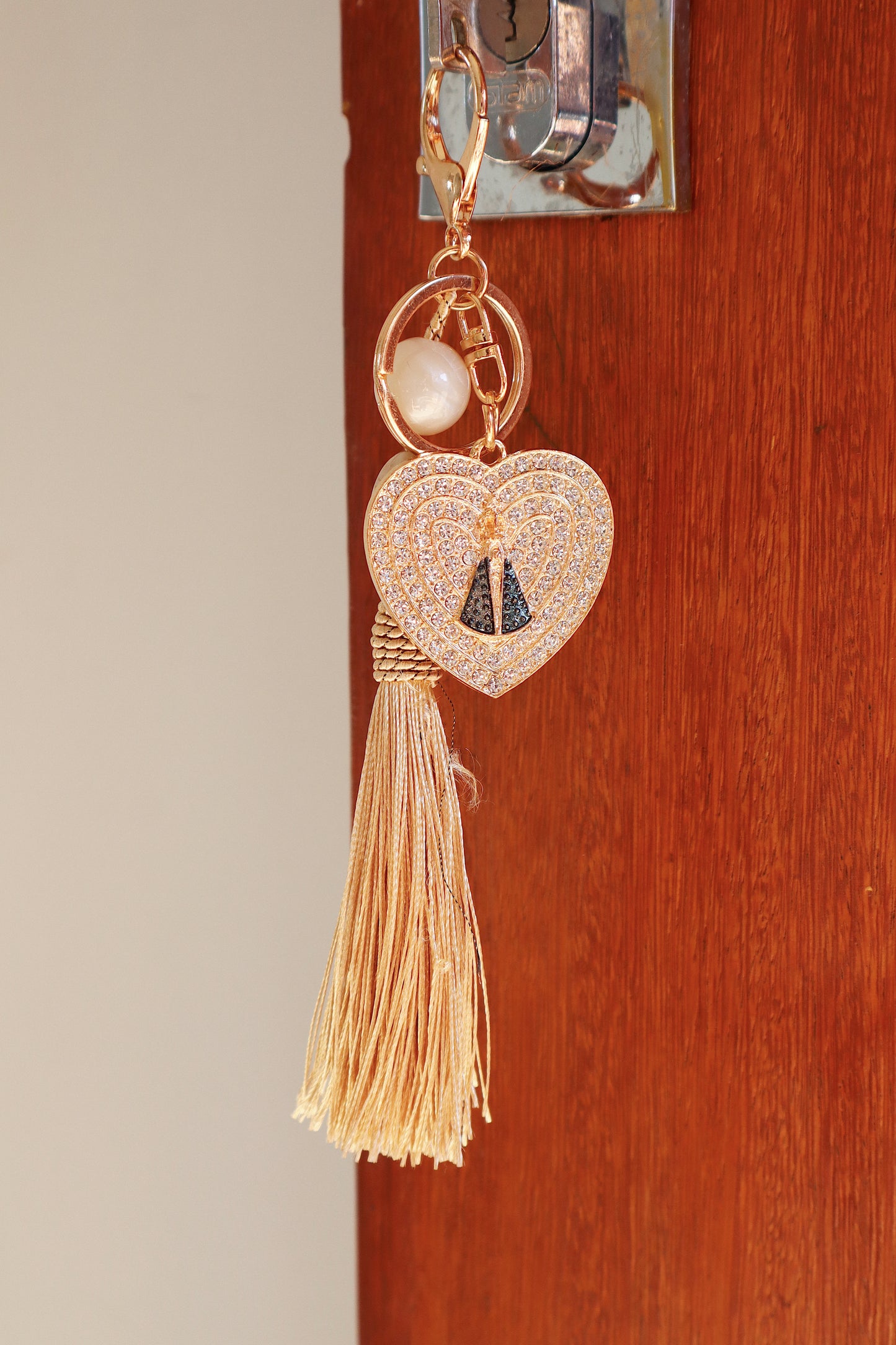 Chaveiro Coração Nossa Senhora Aparecida com Tassel