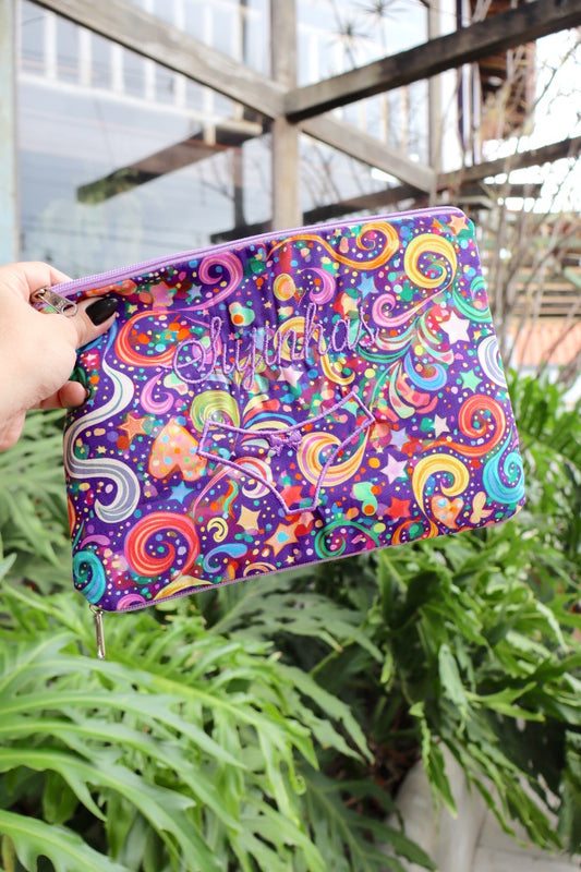 Necessaire Porta Calcinha Limpinha Sujinha P Colorida Roxa