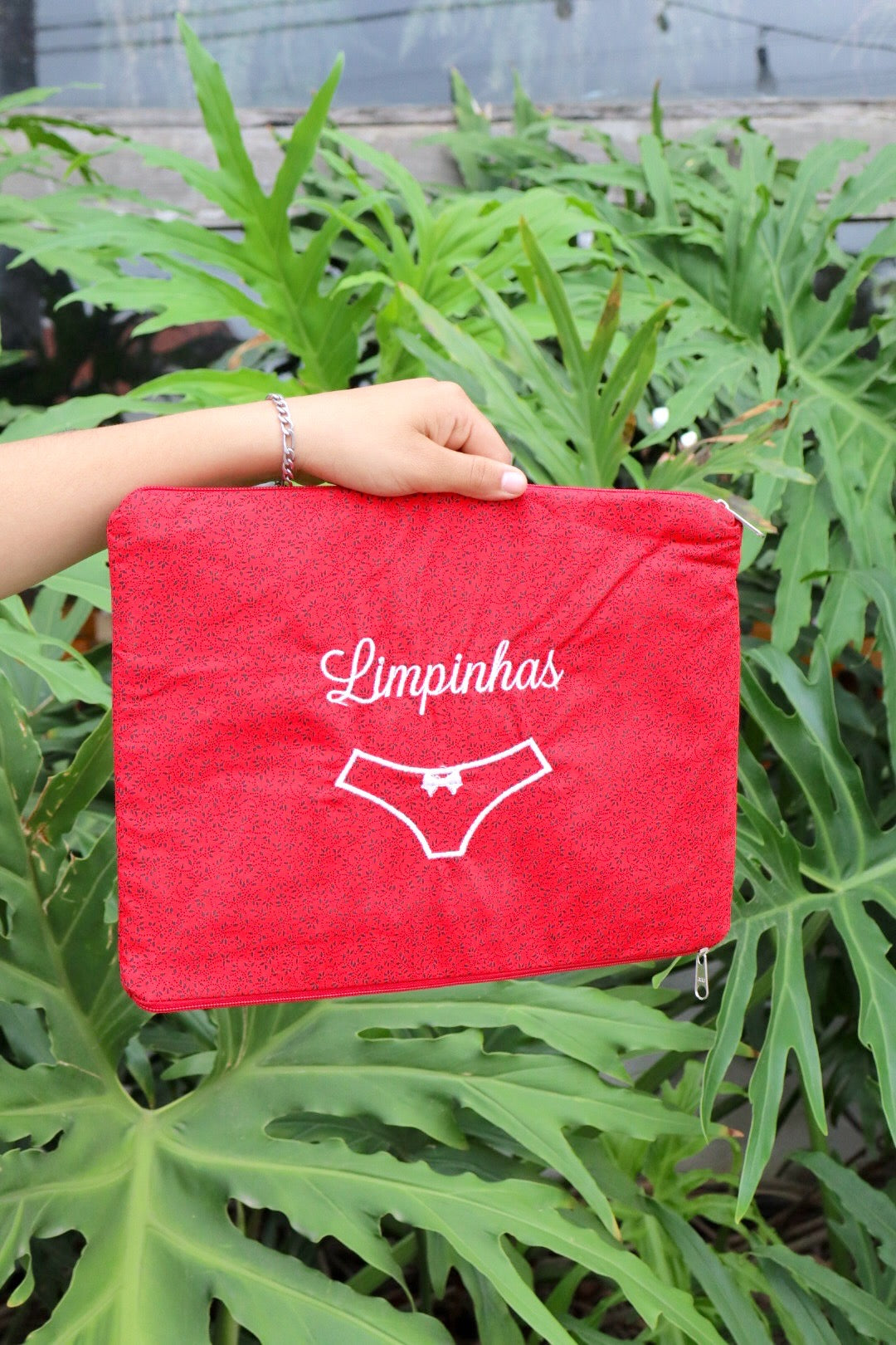 Necessaire Porta Calcinha Limpinha Sujinha G Vermelha