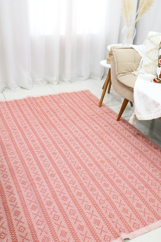 Tapete Itatiaia Listrado Algodão Terracota 1,50x2,00m