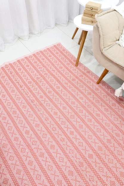 Tapete Itatiaia Listrado Algodão Terracota 1,50x2,00m