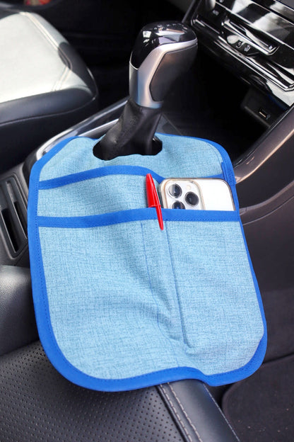 Lixeira para Carro de Tecido com Bolsos Mesclado Azul